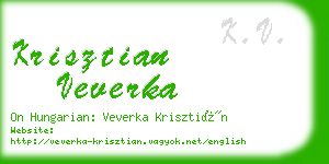 krisztian veverka business card